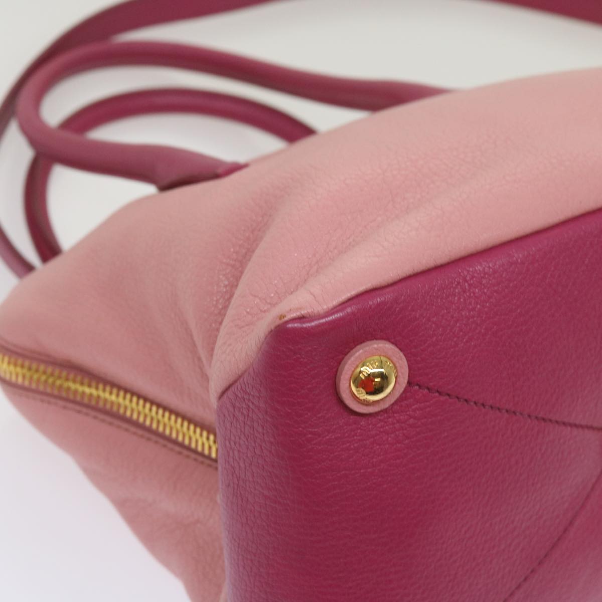 Miu Miu Hand Bag Leather 2way Pink Auth yk10851