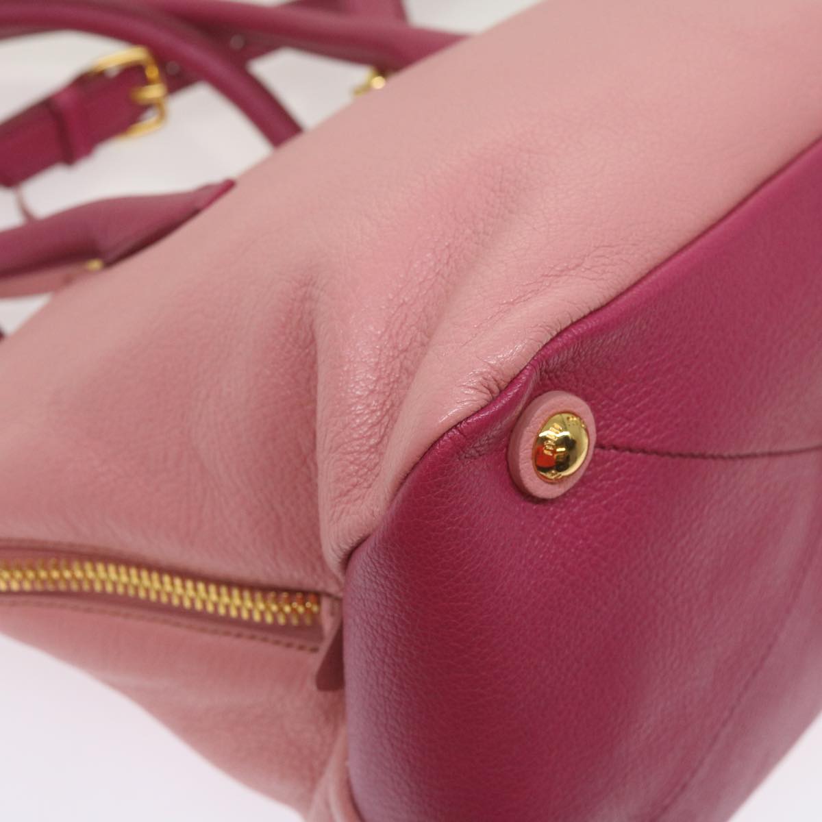 Miu Miu Hand Bag Leather 2way Pink Auth yk10851