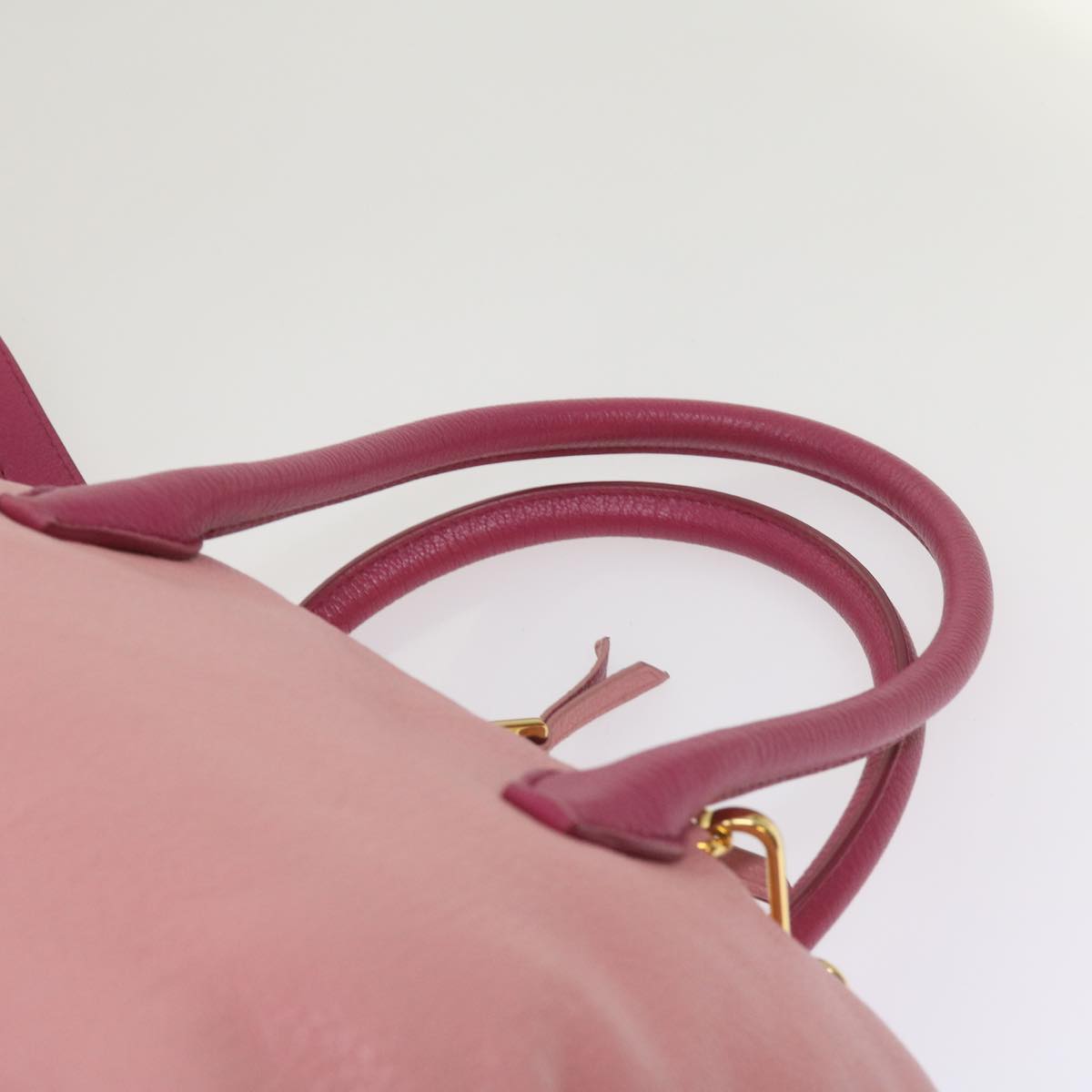 Miu Miu Hand Bag Leather 2way Pink Auth yk10851