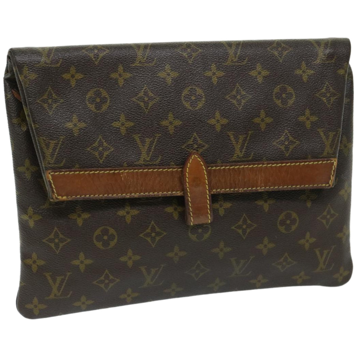 LOUIS VUITTON Monogram Pochette Priant Clutch Bag M51805 LV Auth yk10894