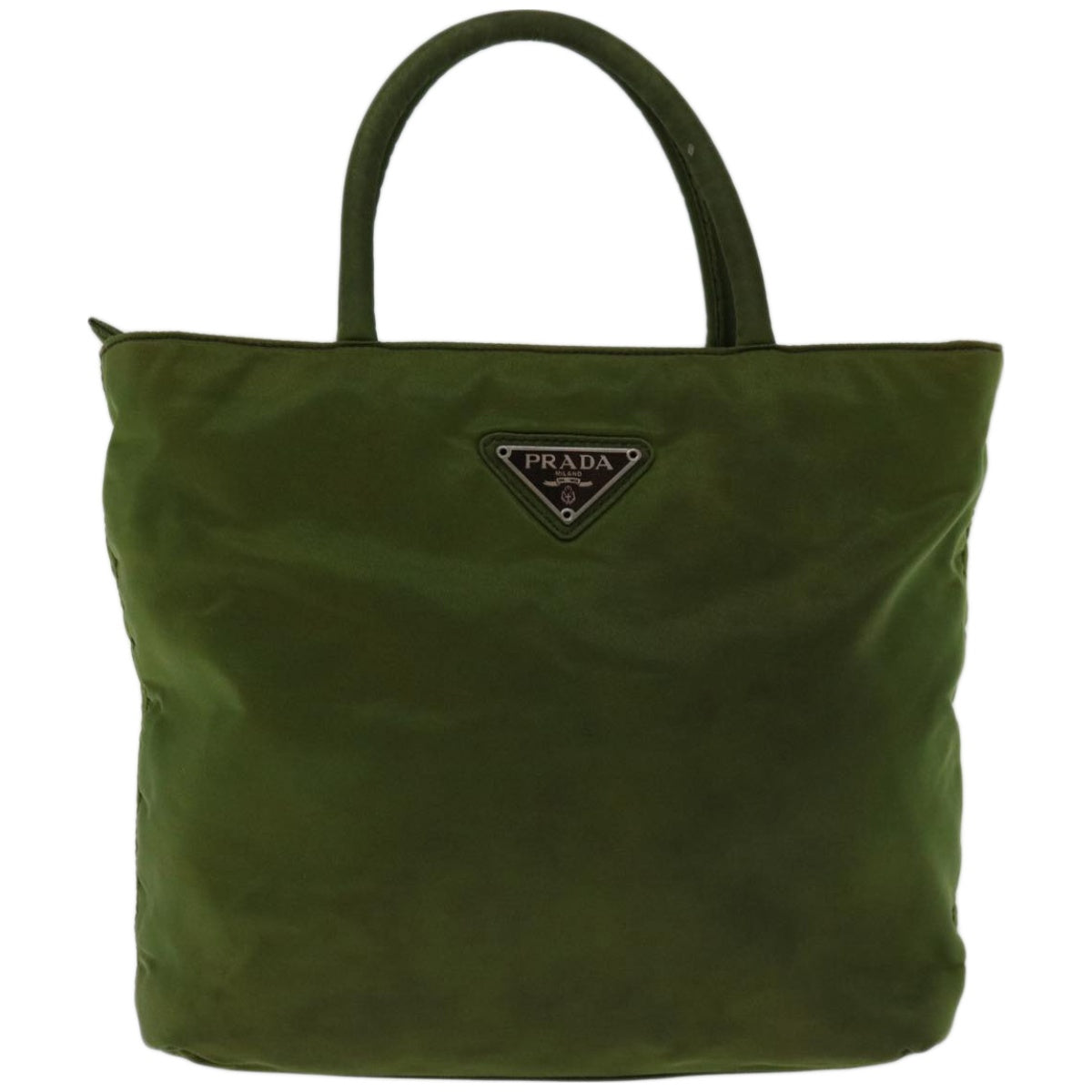 PRADA Hand Bag Nylon Green Auth yk10958