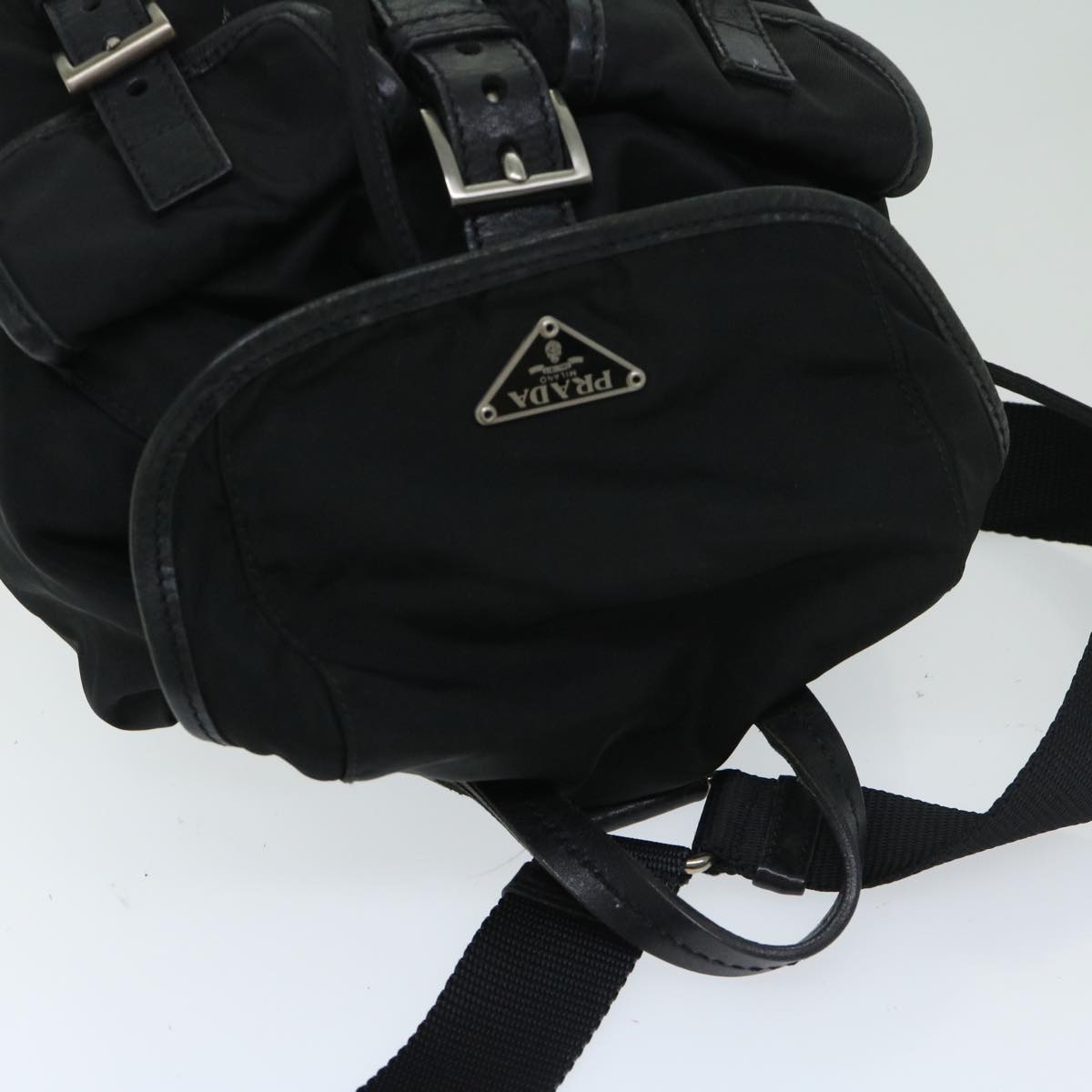 PRADA Backpack Nylon Black Auth yk10964