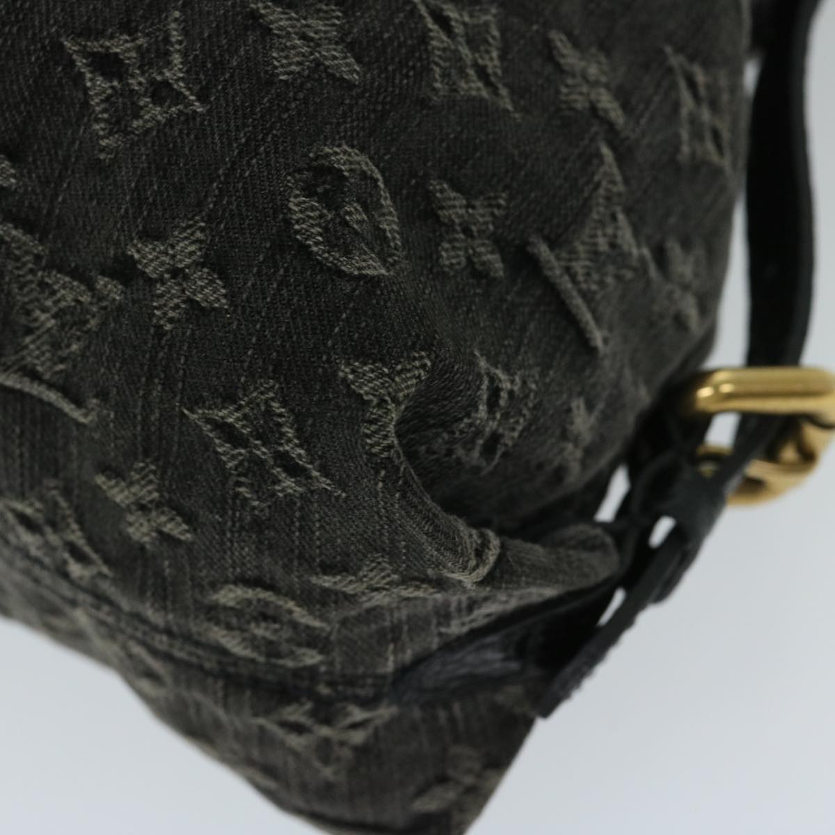 LOUIS VUITTON Monogram Denim Neo Cabby MM Bag 2way Black M95351 Auth yk10965