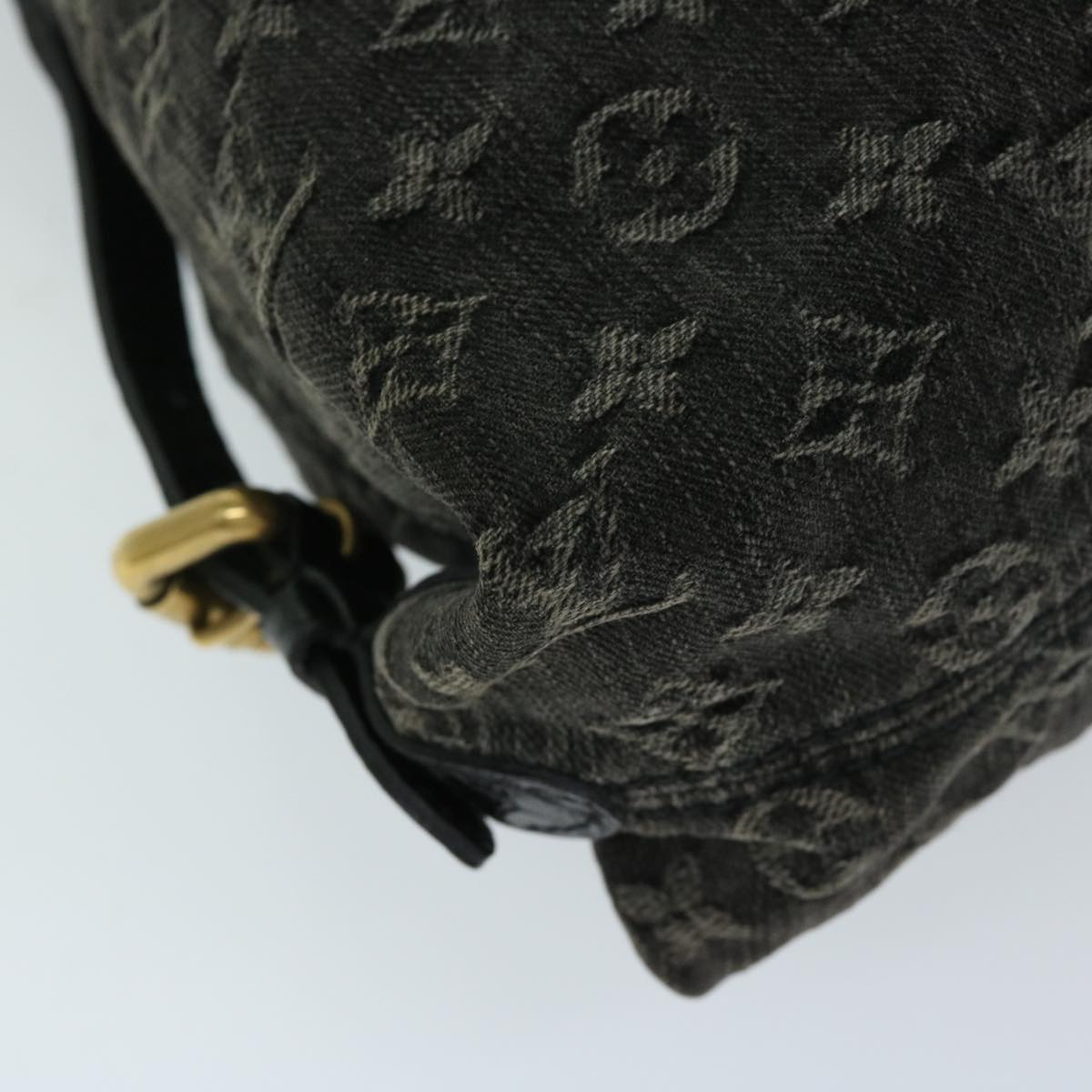 LOUIS VUITTON Monogram Denim Neo Cabby MM Bag 2way Black M95351 Auth yk10965