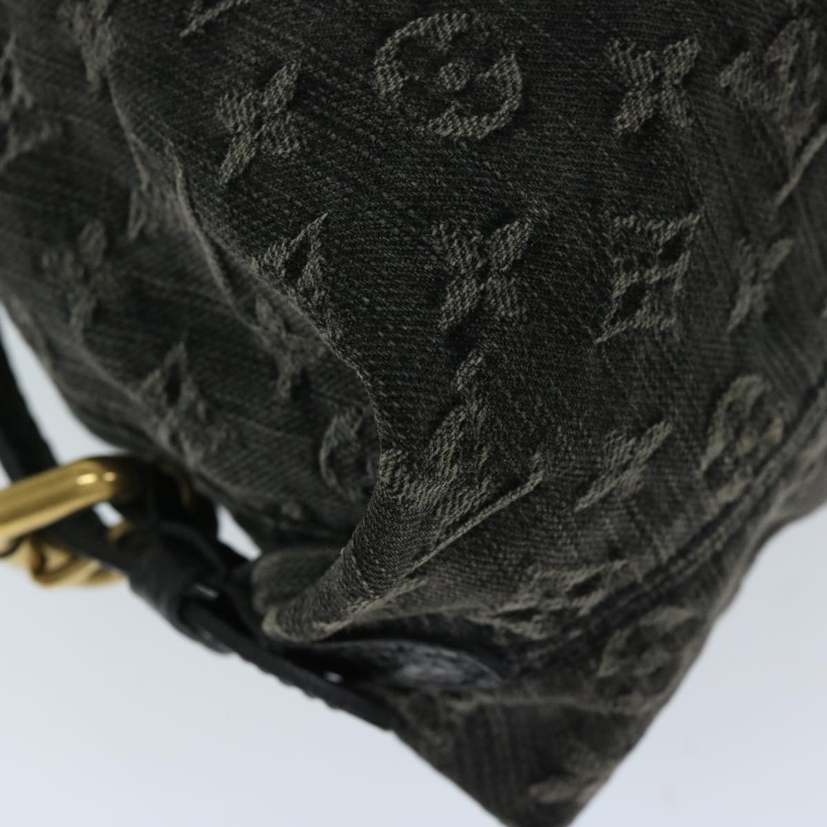 LOUIS VUITTON Monogram Denim Neo Cabby MM Bag 2way Black M95351 Auth yk10965