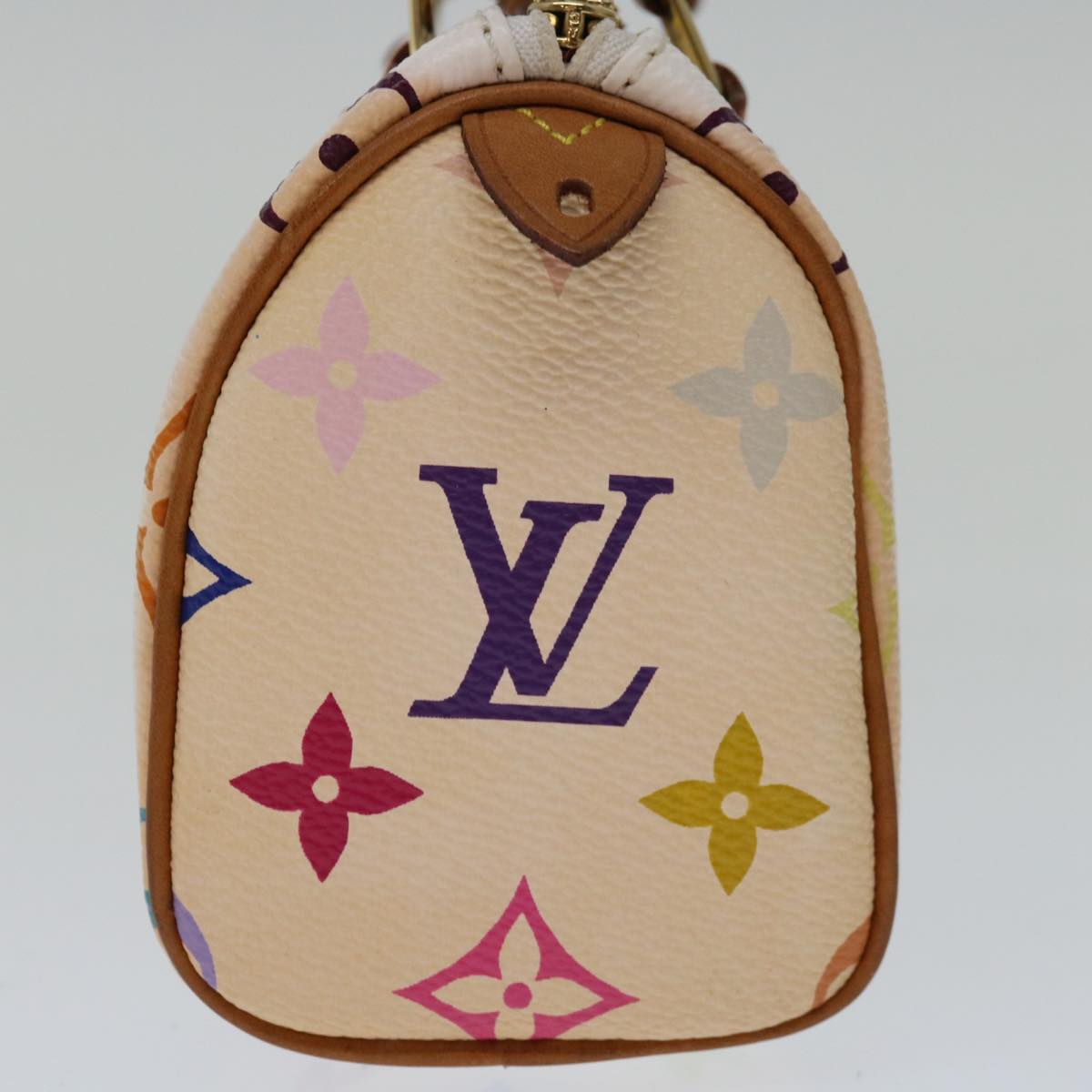 LOUIS VUITTON Monogram Multicolor Mini Speedy Bag White M92645 LV Auth yk10975A