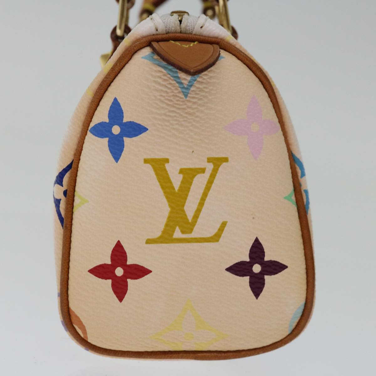 LOUIS VUITTON Monogram Multicolor Mini Speedy Bag White M92645 LV Auth yk10975A