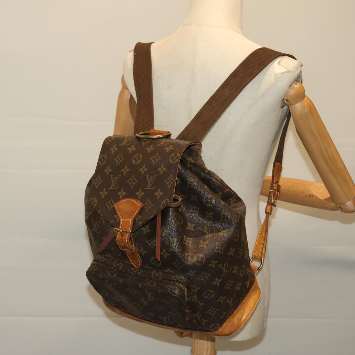 LOUIS VUITTON Monogram Montsouris GM Backpack M51135 LV Auth yk10997