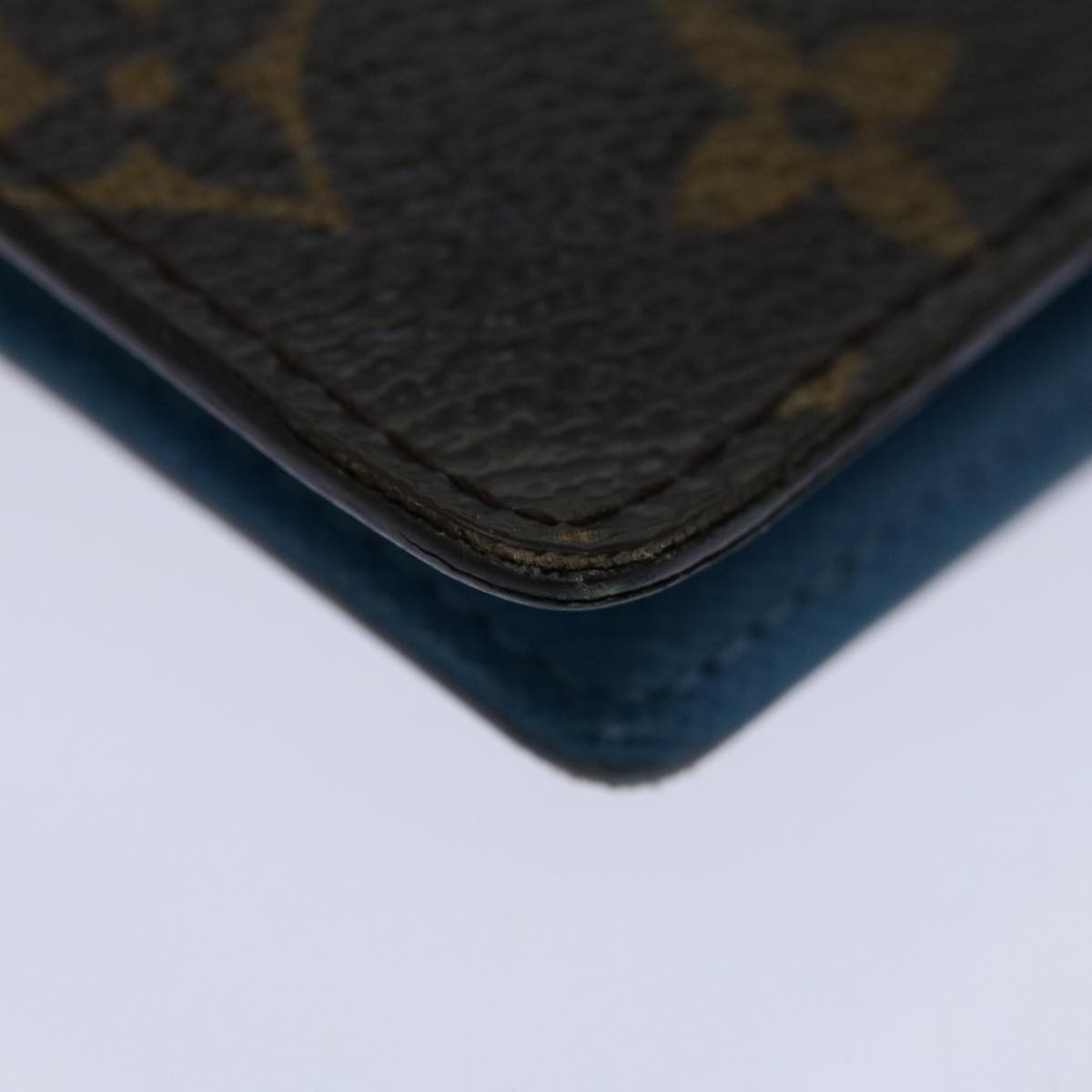 LOUIS VUITTON Monogram Agenda Koala PM Day Cover Blue R21014 LV Auth yk10998