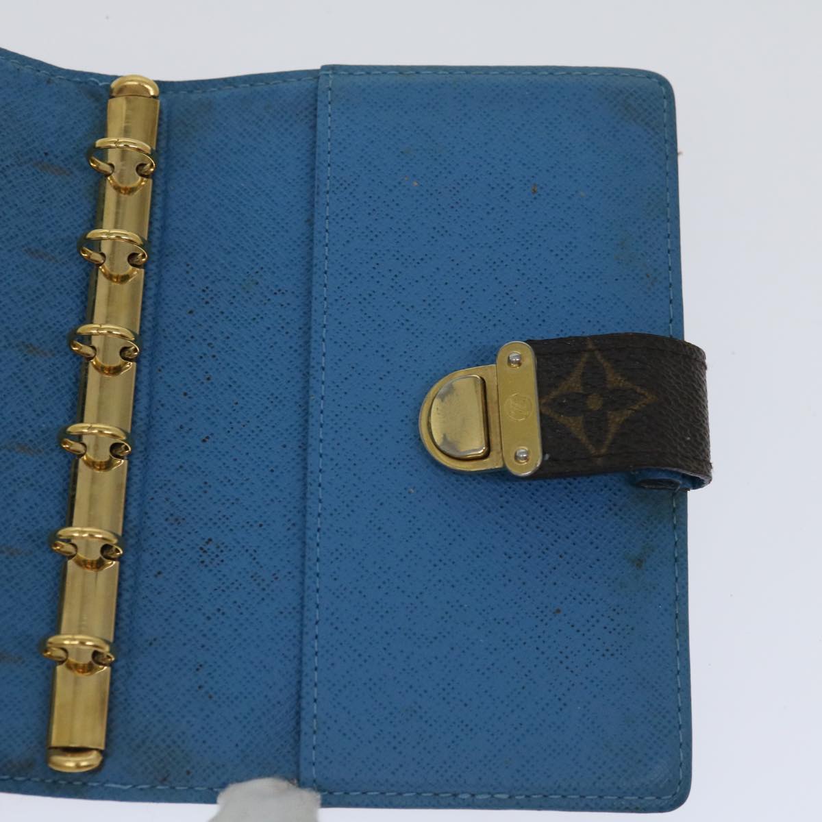 LOUIS VUITTON Monogram Agenda Koala PM Day Cover Blue R21014 LV Auth yk10998