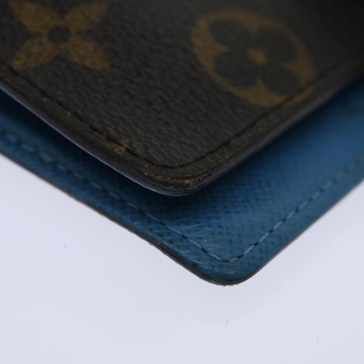 LOUIS VUITTON Monogram Agenda Koala PM Day Cover Blue R21014 LV Auth yk10998