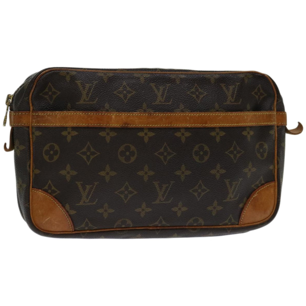 LOUIS VUITTON Monogram Compiegne 28 Clutch Bag M51845 LV Auth yk11004