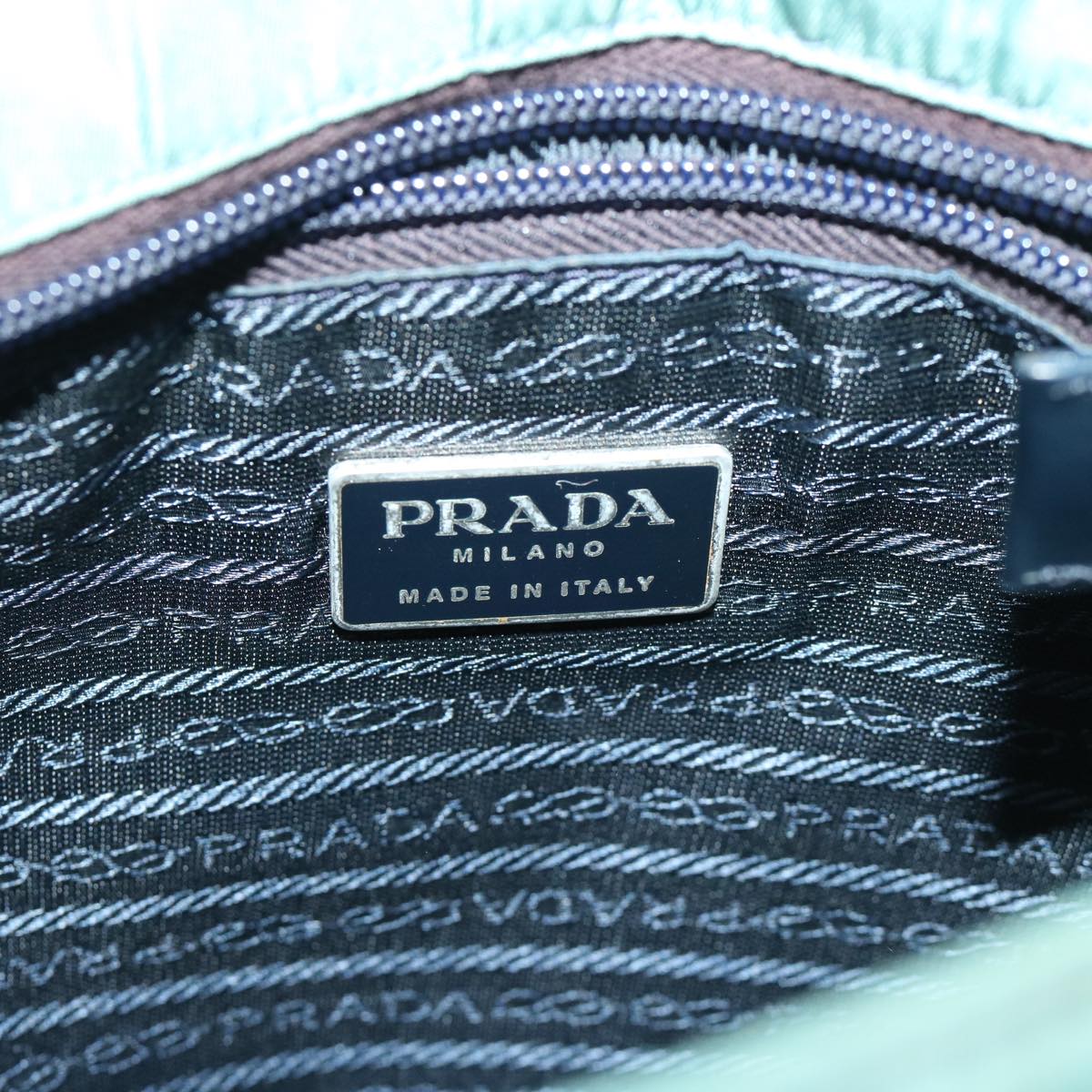 PRADA Shoulder Bag Nylon Blue Auth yk11014