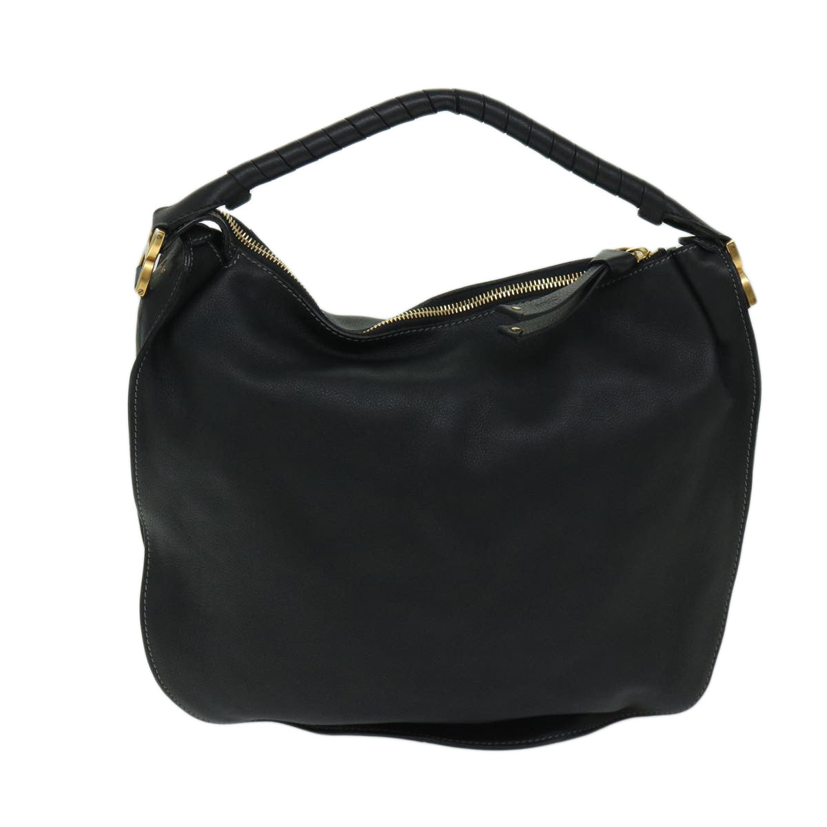 Chloe Mercy Shoulder Bag Leather Black Auth yk11019