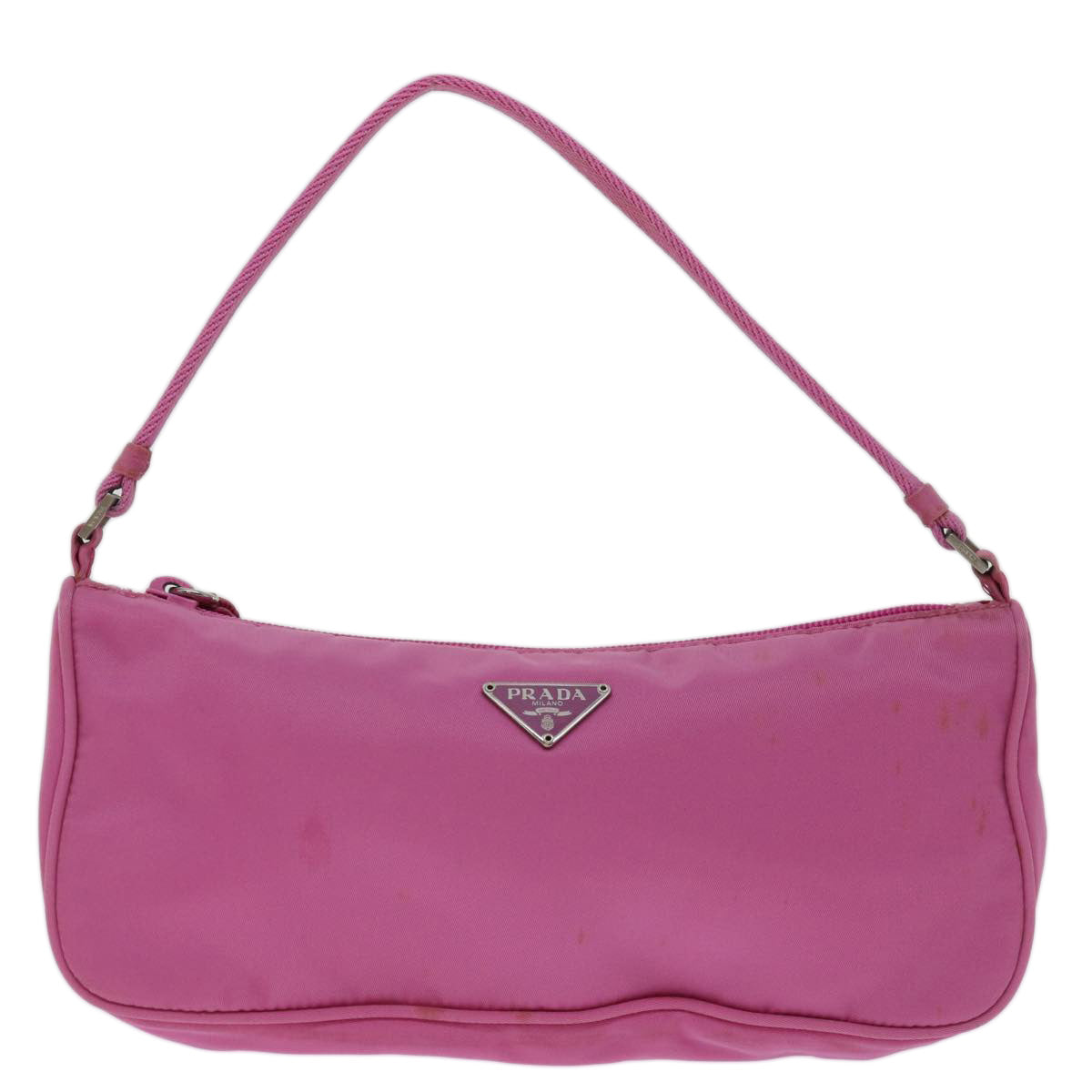 PRADA Accessory Pouch Nylon Pink Auth yk11037