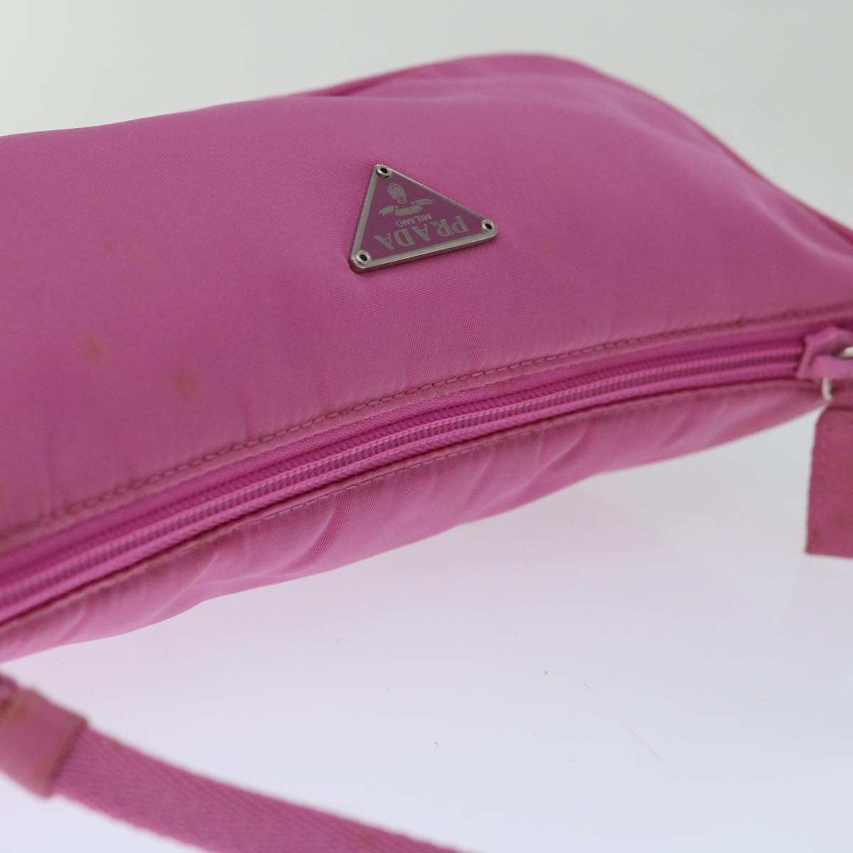 PRADA Accessory Pouch Nylon Pink Auth yk11037