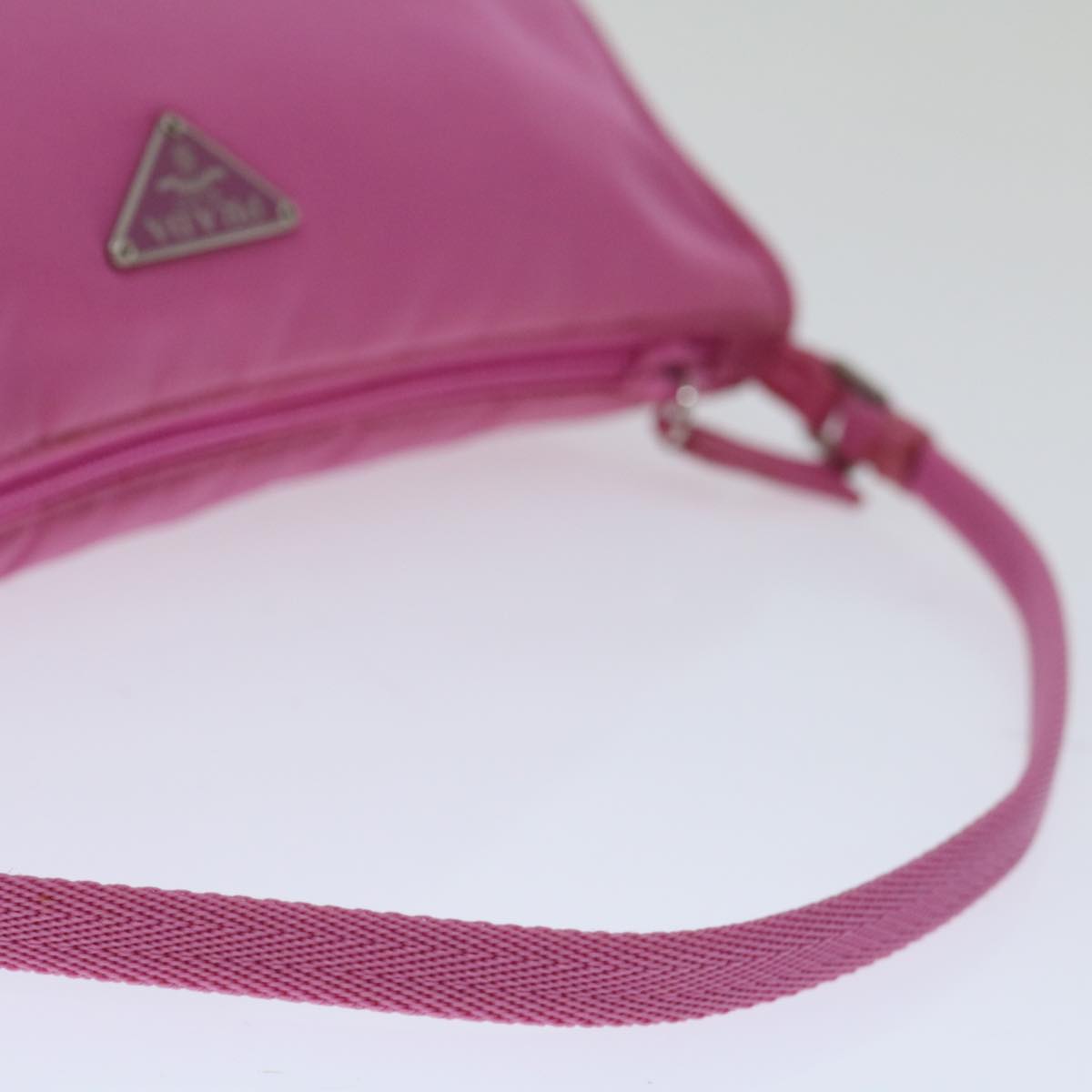 PRADA Accessory Pouch Nylon Pink Auth yk11037