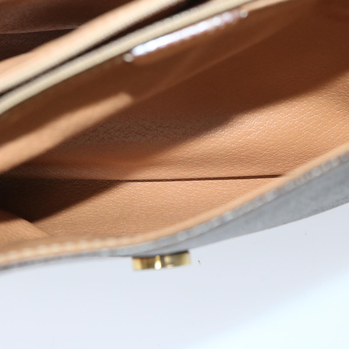 CELINE Macadam Canvas Shoulder Bag PVC Leather Brown Auth yk11104