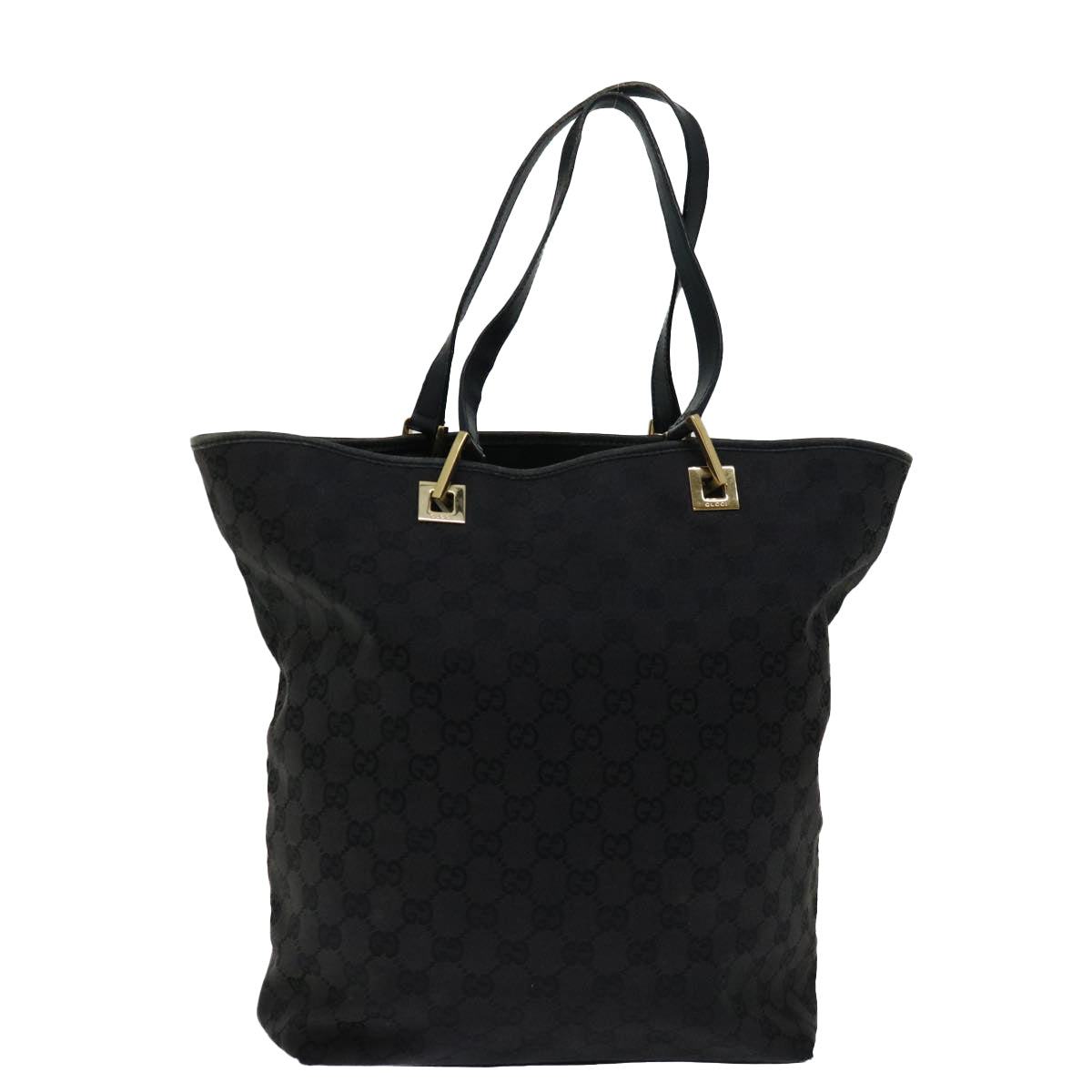 GUCCI GG Canvas Tote Bag Black 002 1098 Auth yk11120