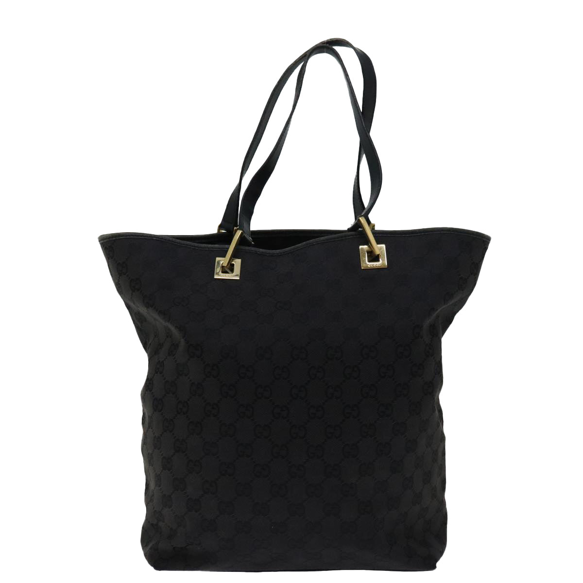 GUCCI GG Canvas Tote Bag Black 002 1098 Auth yk11120