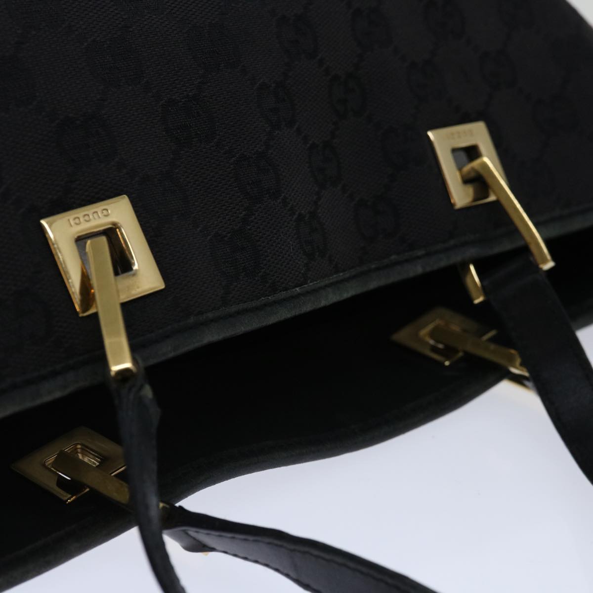 GUCCI GG Canvas Tote Bag Black 002 1098 Auth yk11120