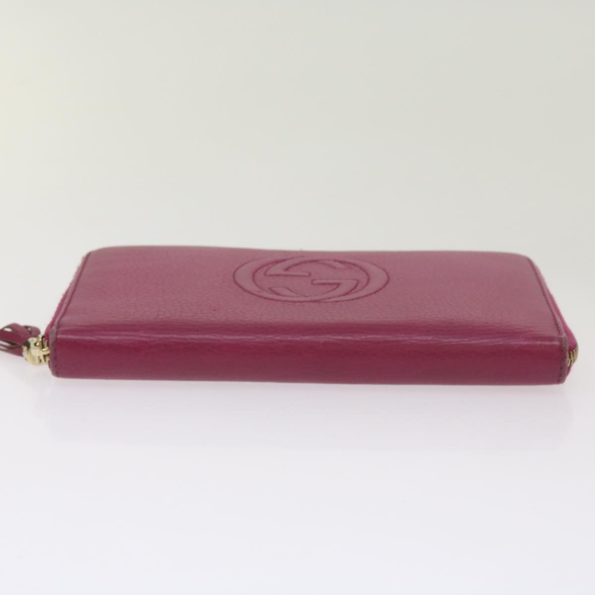 GUCCI Soho Long Wallet Leather Pink 291102 Auth yk11136