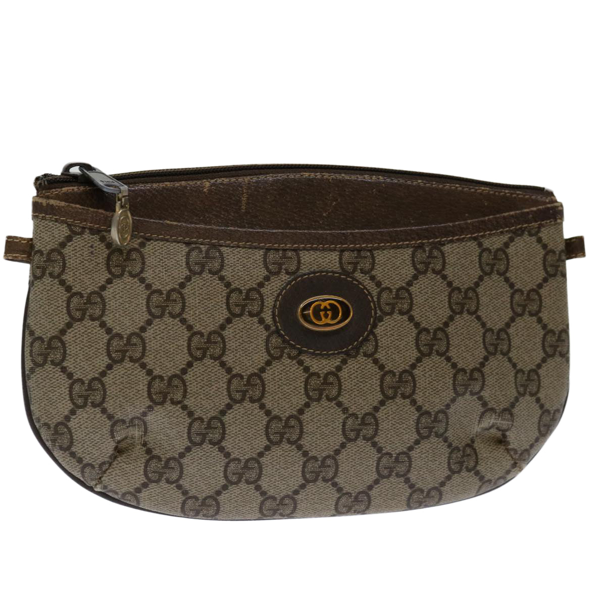 GUCCI GG Supreme Shoulder Bag PVC Beige 904 02 020 Auth yk11138