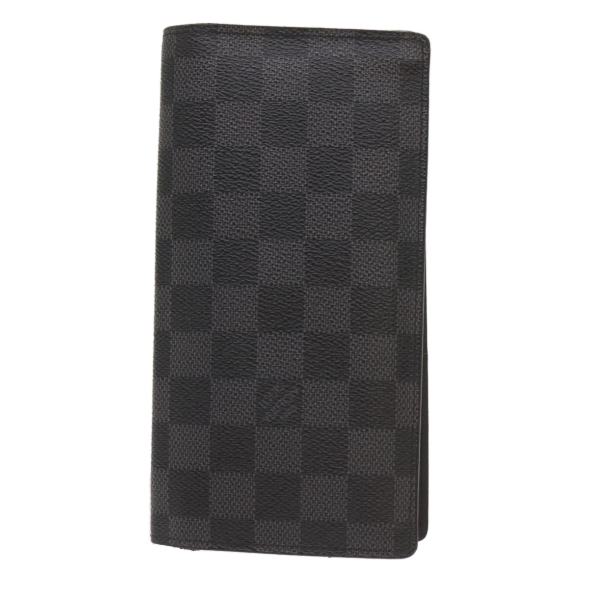 LOUIS VUITTON Damier Graphite Porte Feuille Braza Wallet N63254 LV Auth yk11140