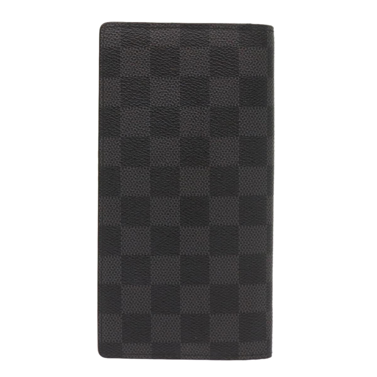 LOUIS VUITTON Damier Graphite Porte Feuille Braza Wallet N63254 LV Auth yk11140