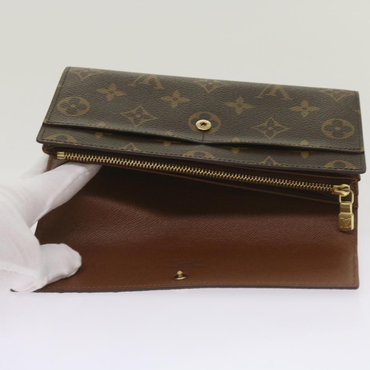 LOUIS VUITTON Monogram Pochette Porte Monnaie Credit Wallet M61725 Auth yk11162