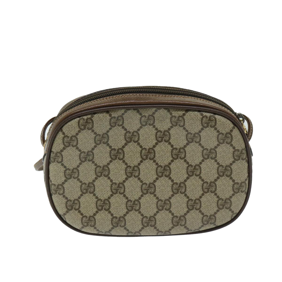 GUCCI GG Supreme Web Sherry Line Shoulder Bag Beige 007 754 6112 Auth yk11168