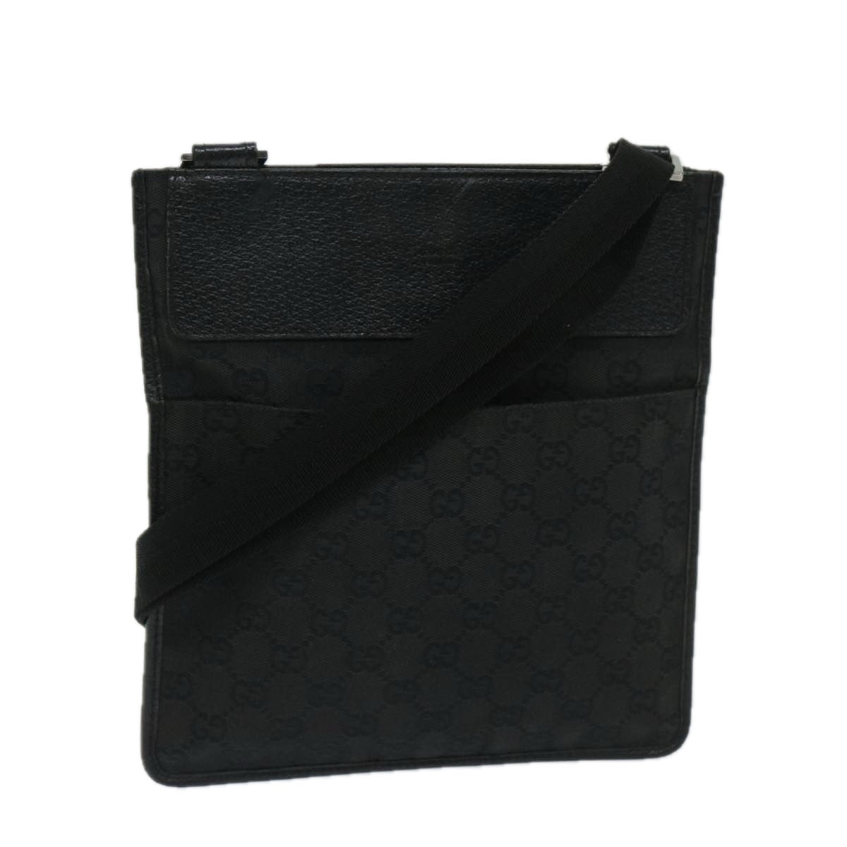 GUCCI GG Canvas Shoulder Bag Black 27639 Auth yk11209