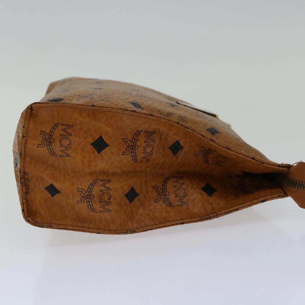 MCM Vicetos Logogram Clutch Bag PVC Brown Auth yk11233