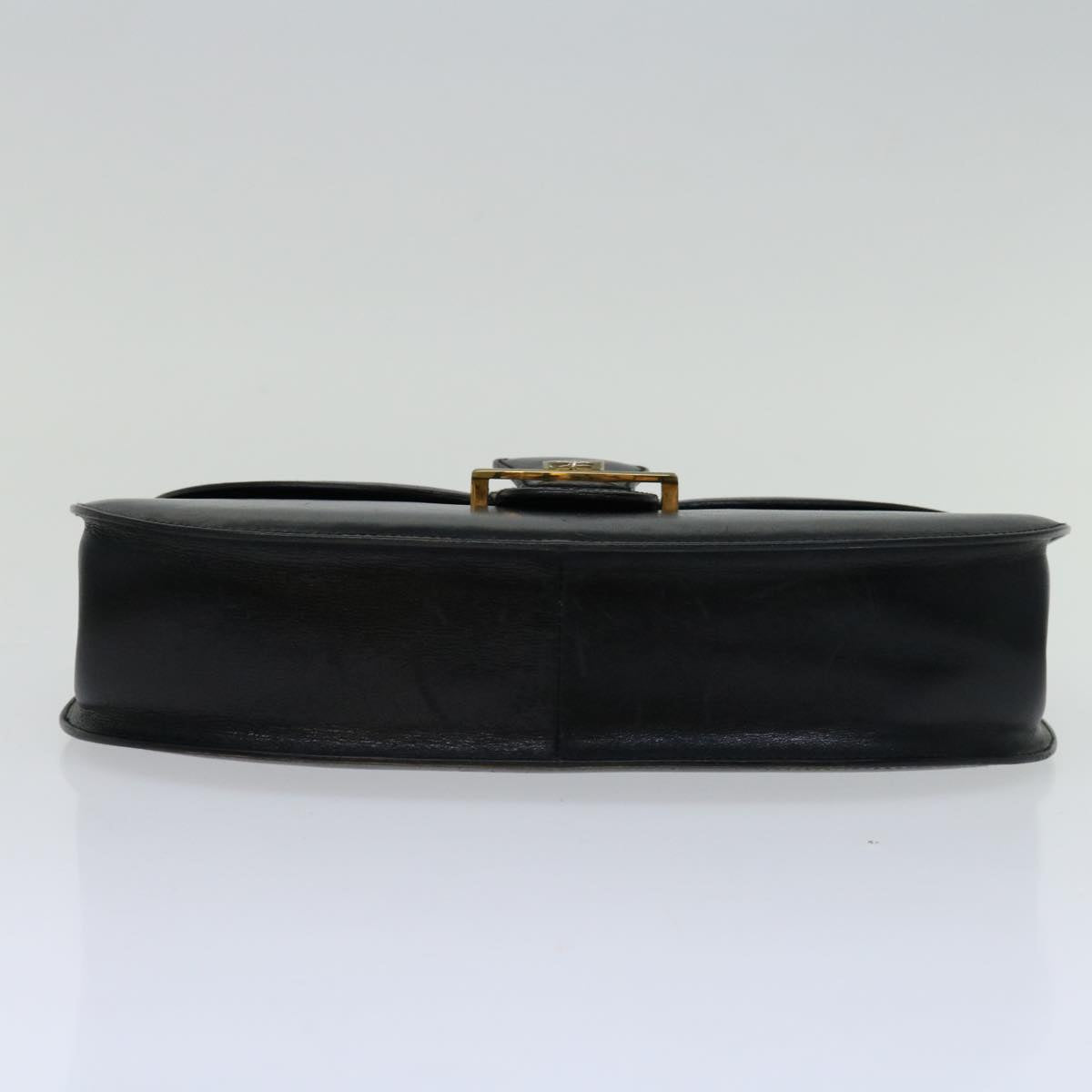 GUCCI Interlocking Clutch Bag Leather Black Auth yk11284