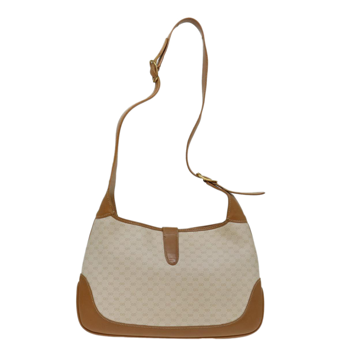 GUCCI Micro GG Supreme Jackie Shoulder Bag PVC Beige 001 098 1244 Auth yk11296