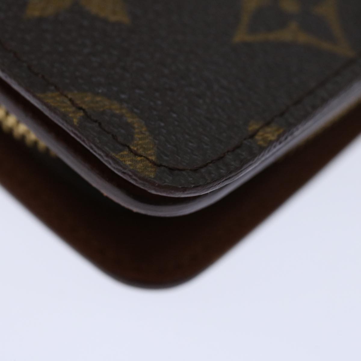 LOUIS VUITTON Monogram Porto Papie Zip Wallet M61207 LV Auth yk11308