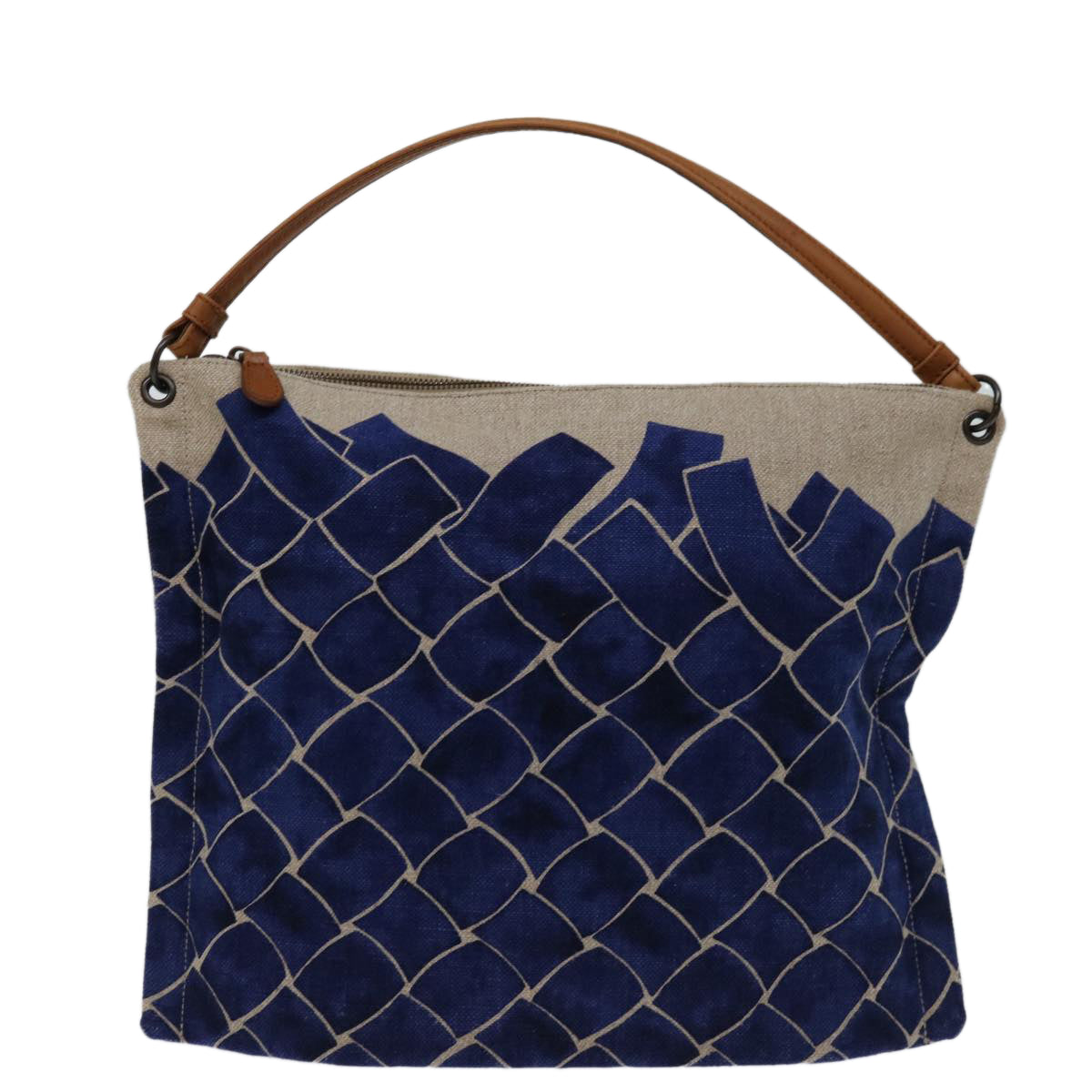 BOTTEGA VENETA Shoulder Bag Canvas Blue Auth yk11311