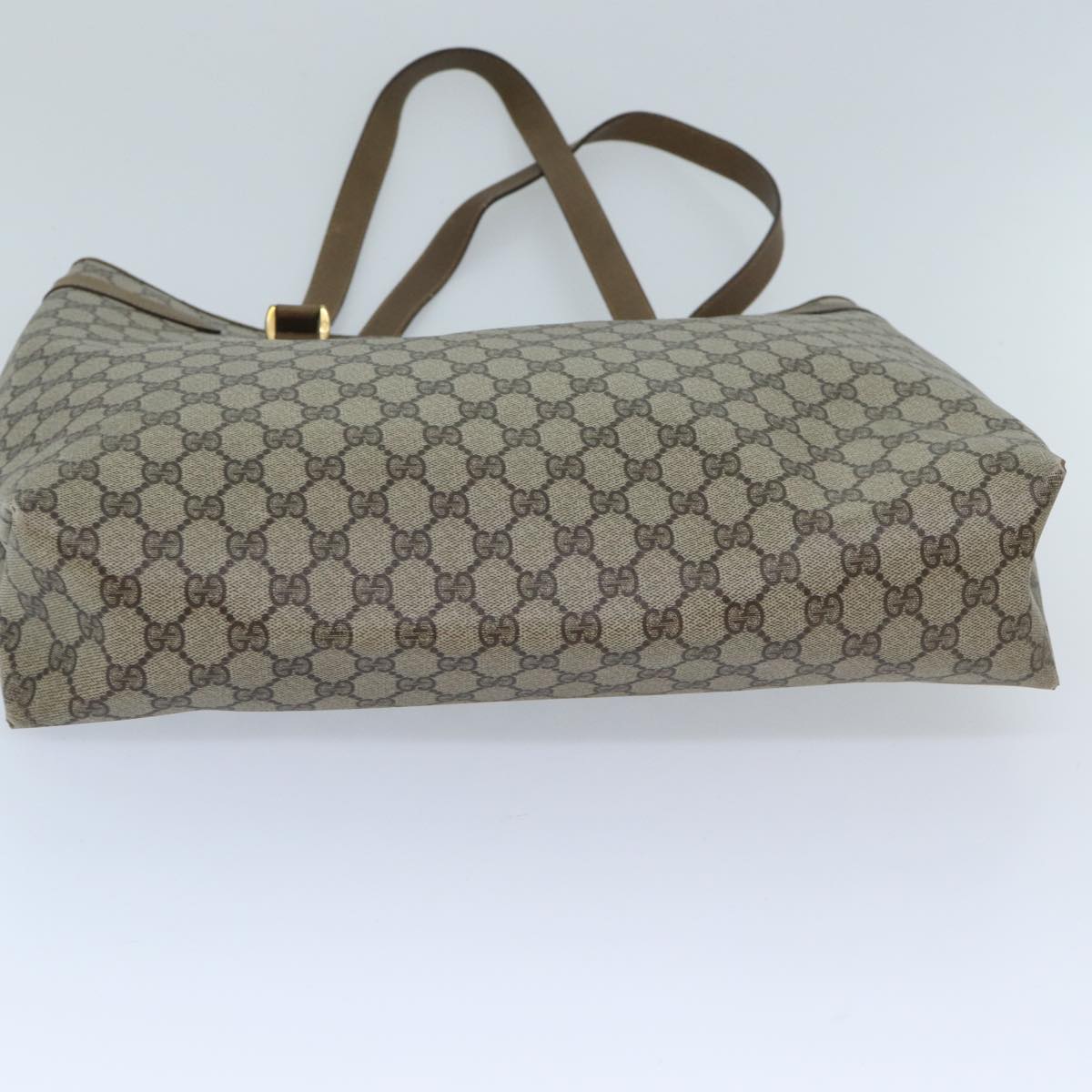 GUCCI GG Supreme Tote Bag PVC Beige 39 02 061 Auth yk11324