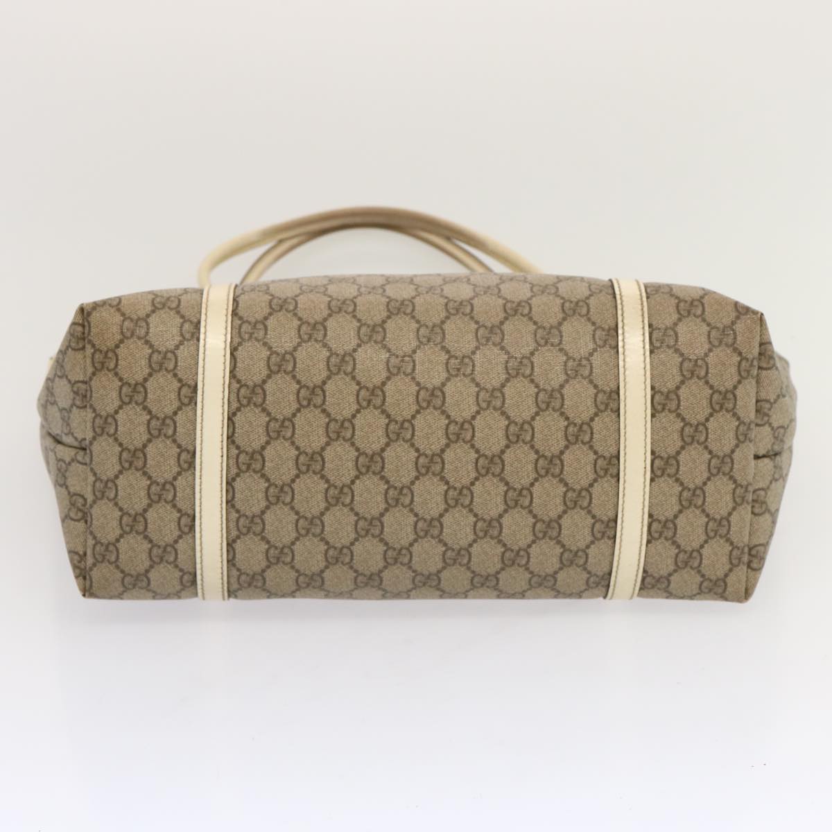 GUCCI GG Supreme Tote Bag PVC Beige 197953 Auth yk11330