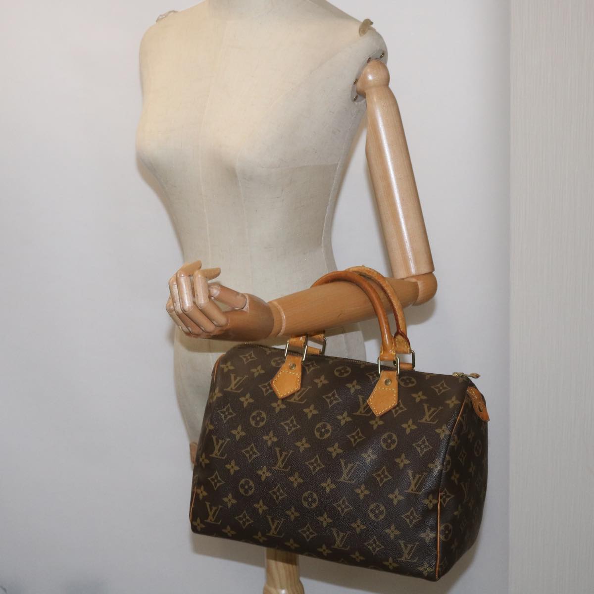 LOUIS VUITTON Monogram Speedy 30 Hand Bag M41526 LV Auth yk11339