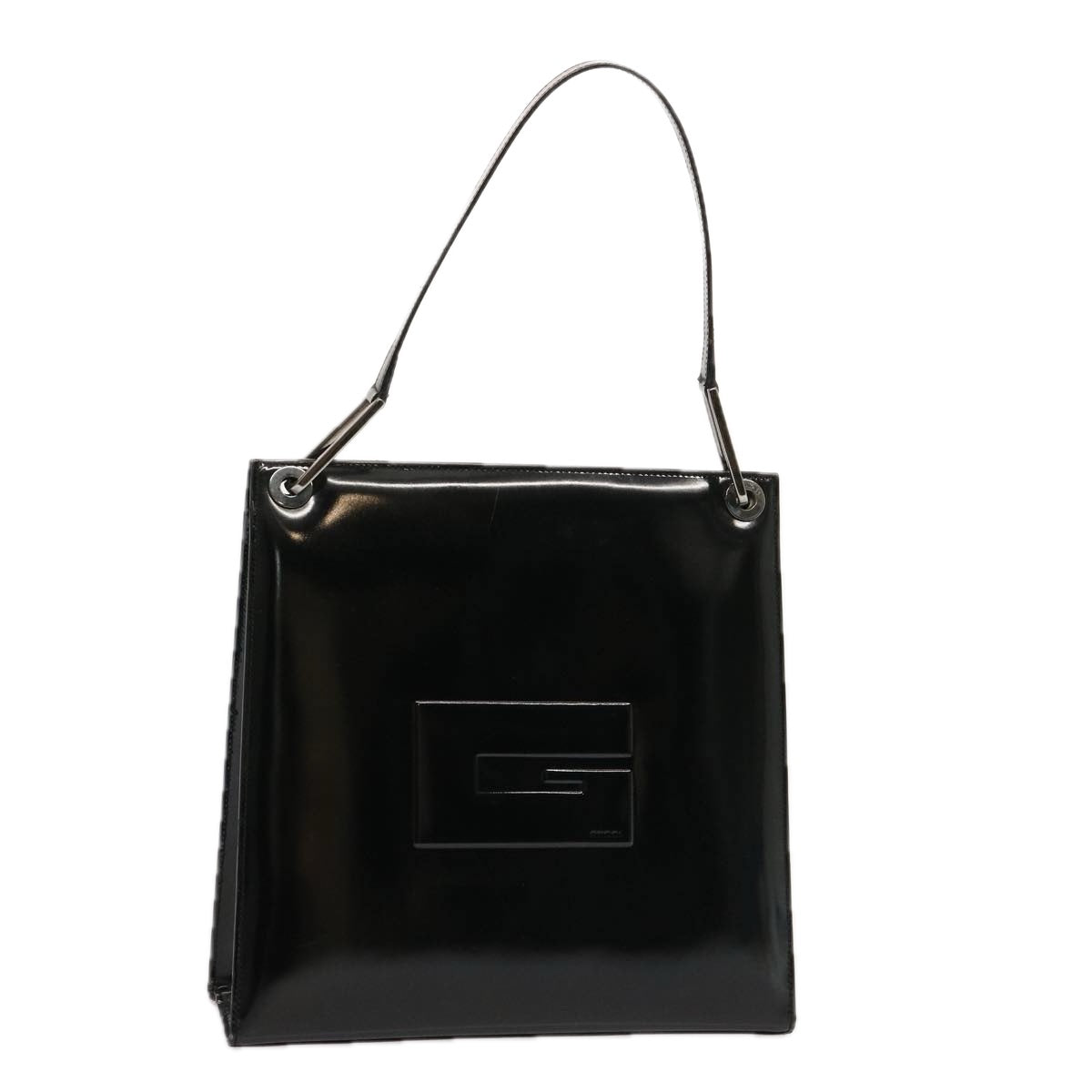 GUCCI Shoulder Bag Patent leather Black 001 1013 3037 Auth yk11369