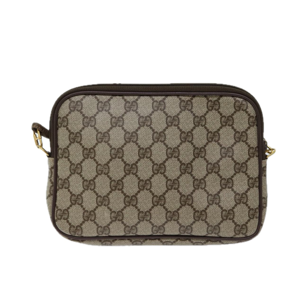 GUCCI GG Canvas Shoulder Bag PVC Beige Auth yk11384