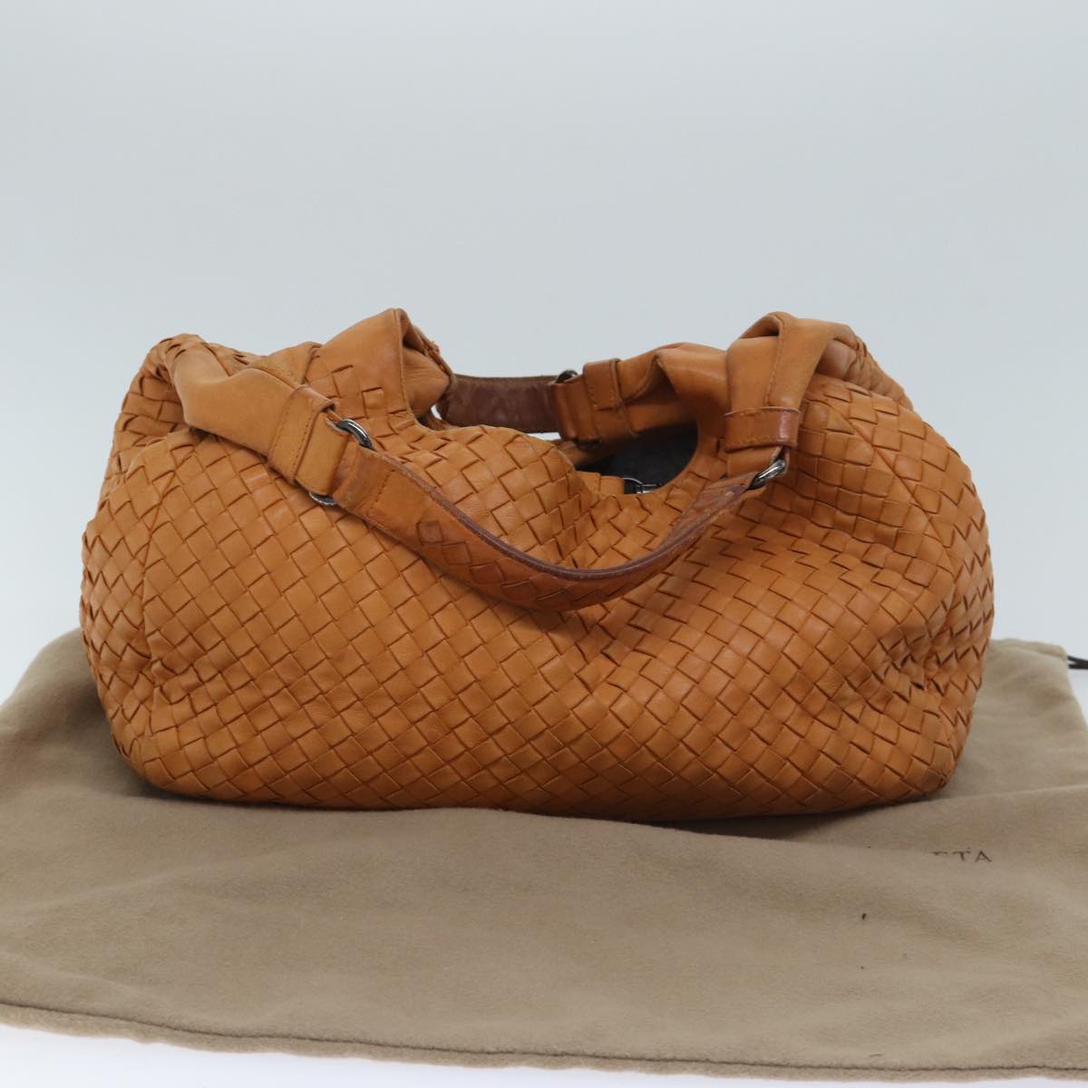 BOTTEGA VENETA INTRECCIATO Shoulder Bag Leather Brown 125787 Auth yk11533