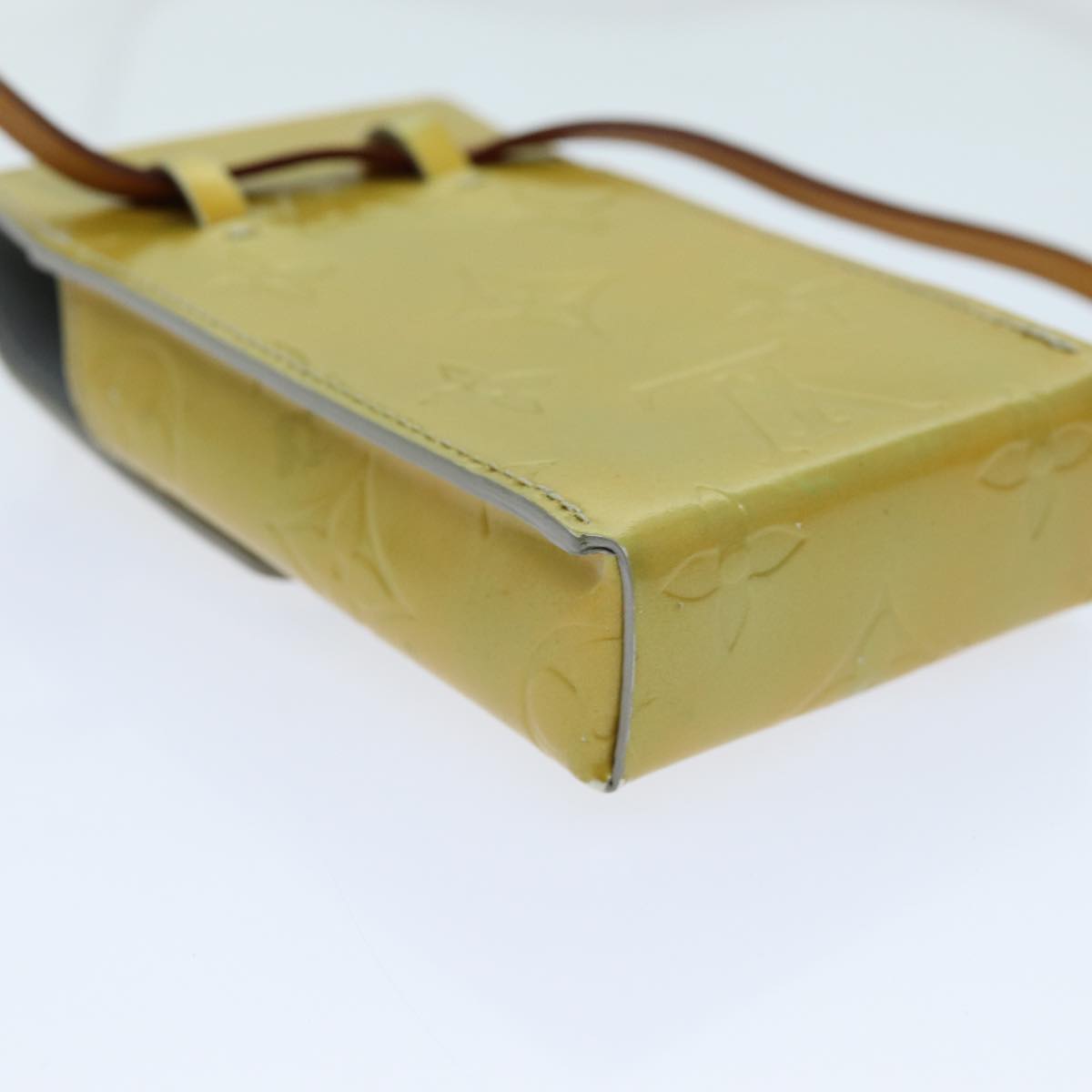 LOUIS VUITTON Monogram Vernis Green Cigarette Case Gris M91050 LV Auth yk11583