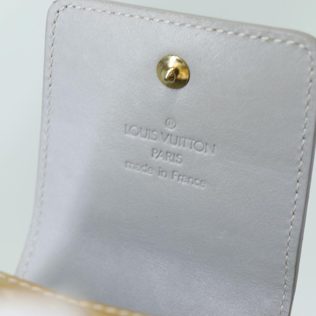 LOUIS VUITTON Monogram Vernis Green Cigarette Case Gris M91050 LV Auth yk11583