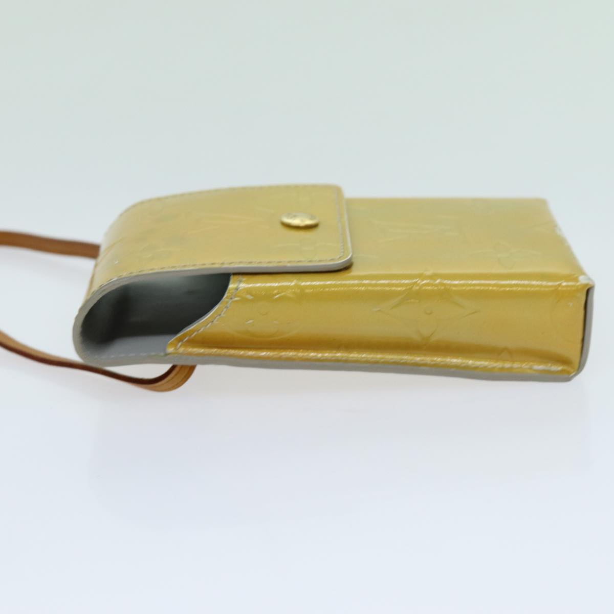 LOUIS VUITTON Monogram Vernis Green Cigarette Case Gris M91050 LV Auth yk11583