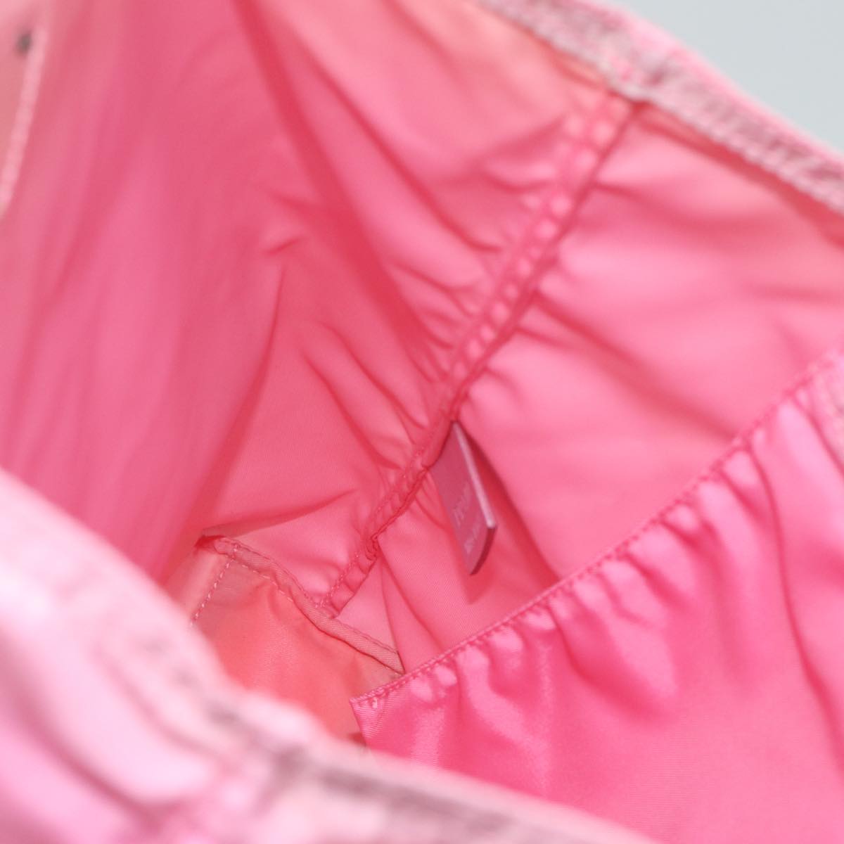 PRADA Hand Bag Nylon Pink Auth yk11651