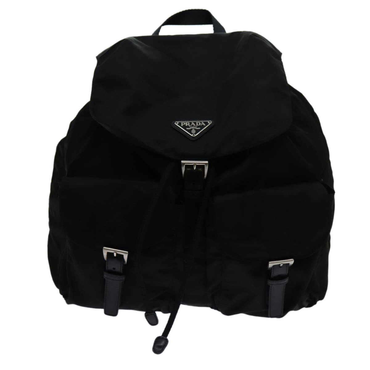 PRADA Backpack Nylon Black Auth yk11654