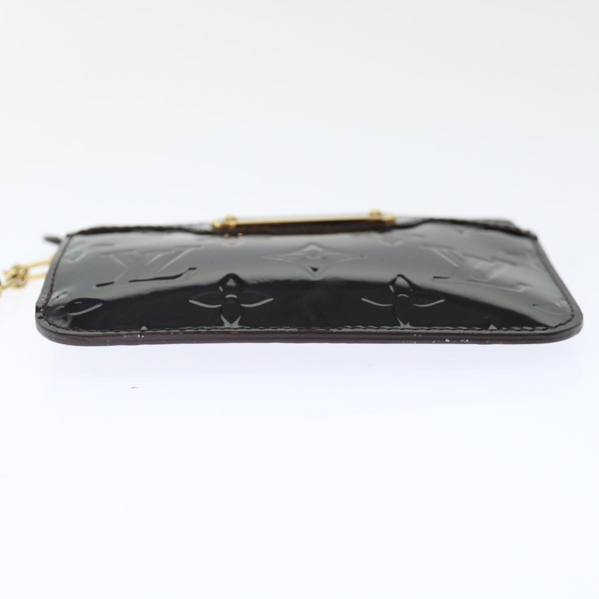 LOUIS VUITTON Vernis Pochette Cles NM Coin Purse Amarante M93557 LV Auth yk11701