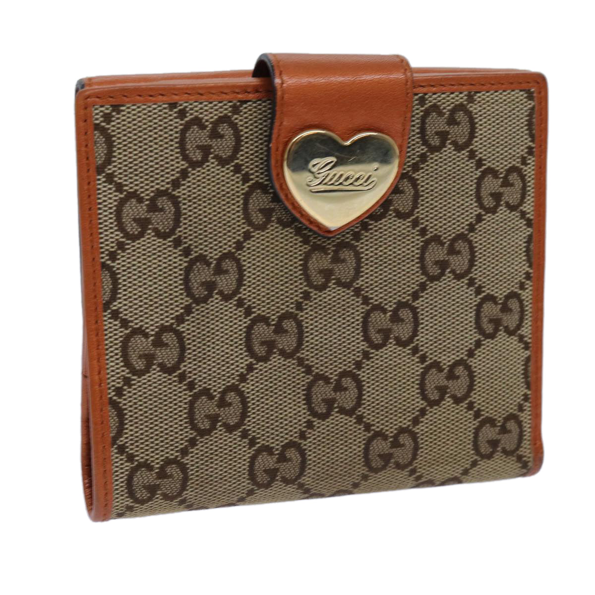 GUCCI GG Canvas Wallet Beige 203549 Auth yk11703